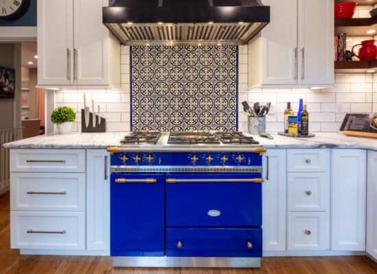 kitchen remodel with Lacanche Range Blue