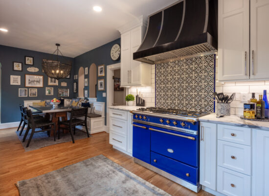 kitchen remodel with Lacanche Range Blue